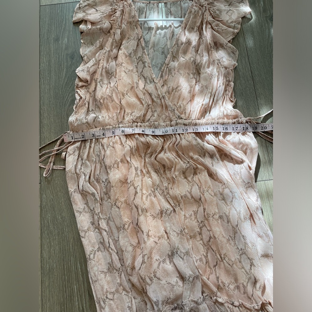 Anthropologie Midi V-Neck Flutter Sleeve Dress Size Medium - Picture 8 of 16